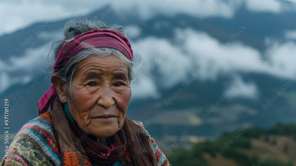 Poster Woman Bhutanese Himalayas