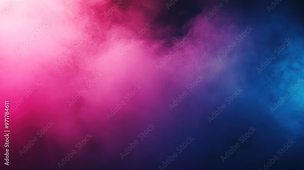 Sticker abstract pink and blue smoke