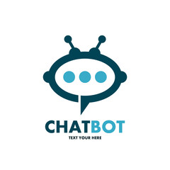 Chat robot vector logo template.