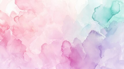 Fototapeta premium Gentle Watercolor Texture in Pastel Hues for Wedding Invitations and Beauty Designs