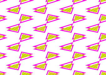 Abstract geometric seamless pattern 80s-90s aesthetic. Sport, street active wear. Contemporary memphis inspired design background. Electric neon colors