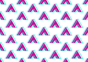 Abstract geometric seamless pattern 80s-90s aesthetic. Contemporary memphis inspired design background. Electric neon colorsvibrant neon colors. Sport, street active wear