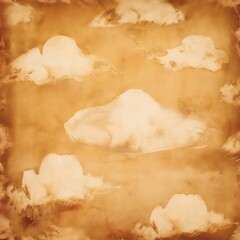 Fototapeta premium Water color like cloud on old paper texture background