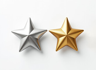 Obraz premium Silver and golden stars.