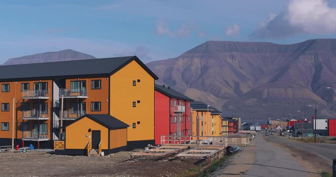 Buildings In Longyearbyen, Svalbard In Summer, Arctic