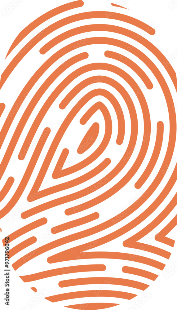 Poster fingerprint is representing the concept of identity and security in this illustration