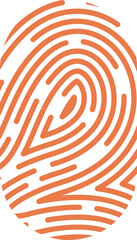 Fingerprint is representing the concept of identity and security in this illustration