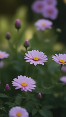 Fototapeta premium view flowers blooming symbolizing process growth bud full bloom