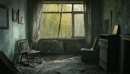 Chernobyl disaster, Chernobyl, apocalyptic photo, Chernobyl nuclear power plant after the catastrophe, abandoned buildings