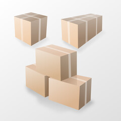 box package set illustration