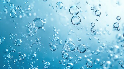 Abstract Blue Bubbles Underwater Photography