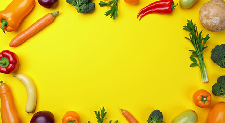 vegetables on a white background