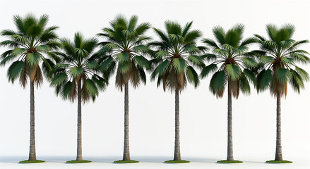 palm tree isolated on white