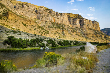 Wind River Canyon rocks and river