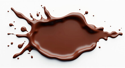 chocolate splash isolated on white