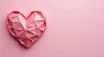 pink heart on a white background