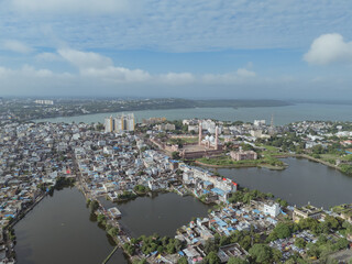 Fototapeta premium Bhopal city aerial view