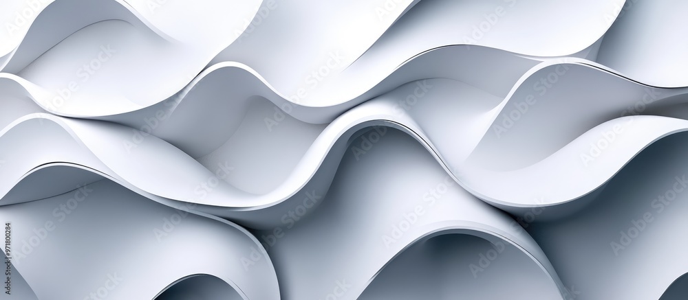 Poster 3d abstract background featuring repeating patterned shapes in a monochromatic color scheme