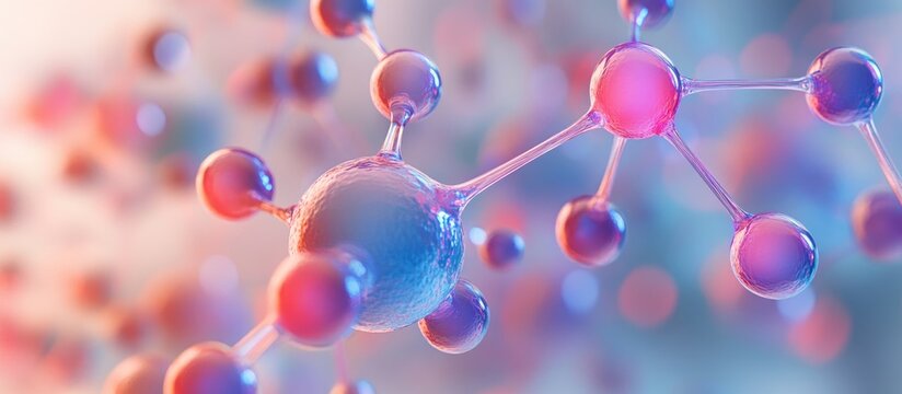 3D flat model of ethinylestradiol a hormonal contraceptive showcasing its molecular structure from a microscopic perspective
