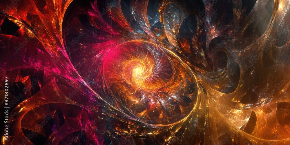 Aufkleber abstract fractal background featuring windmill motifs a computer generated image stunning abstract b