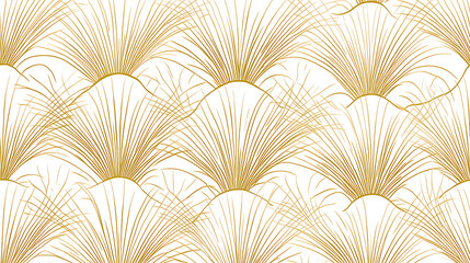 Golden Radiance: A seamless pattern of elegant, fanning golden lines creates a luxurious and sophisticated backdrop for upscale design projects.  