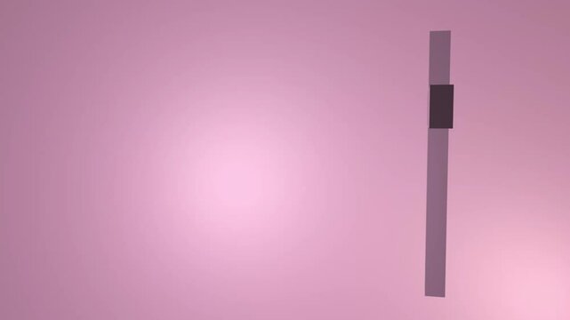 3D Jesus Christ cross spinning animation shines on a gradient pink background, 4k Church cross and pray, religion and resurrection, believe theme rotating