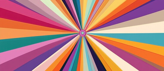 Abstract geometric design featuring concentric radial elements that radiate outward