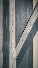 Wooden planks painted in grey background