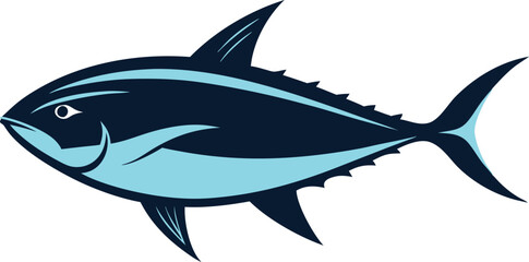 tuna silhouette vector illustration .