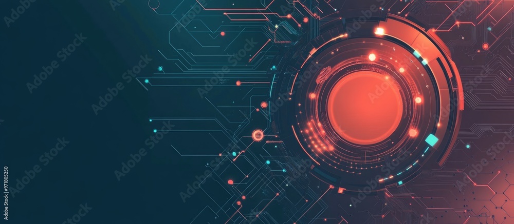 Poster futuristic abstract digital technology background for web design
