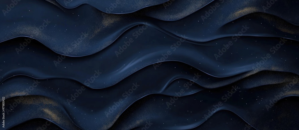 Aufkleber abstract navy blue background with pulsating patterns dark blue beige abstract backdrop featuring te