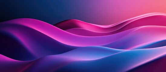 Fototapeta premium 3D Render Abstract Neon Background Wavy Vintage Minimal Design