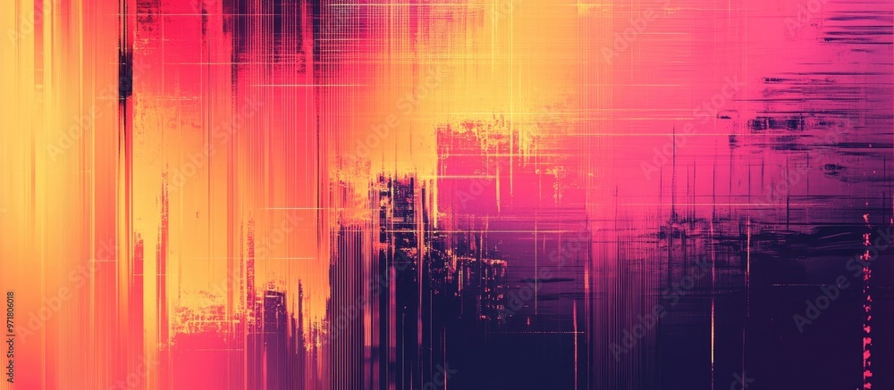 Poster abstract digital glitch background with glitch effect design