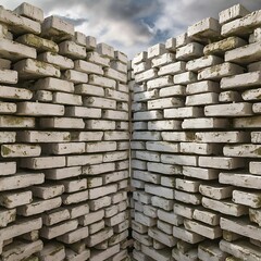 White brick wall texture or background