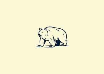 Vector illustration of Bear Logo Design