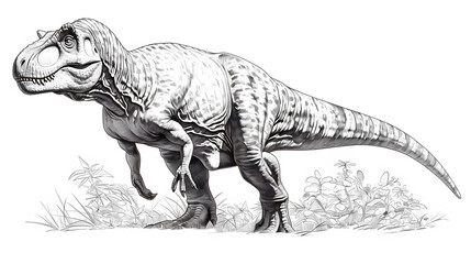 Tyrannosaurus Rex Line Art