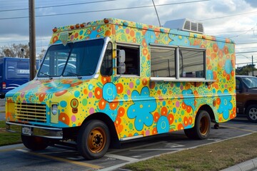 Mobile food truck  versatile transportation van for culinary adventures on wheels