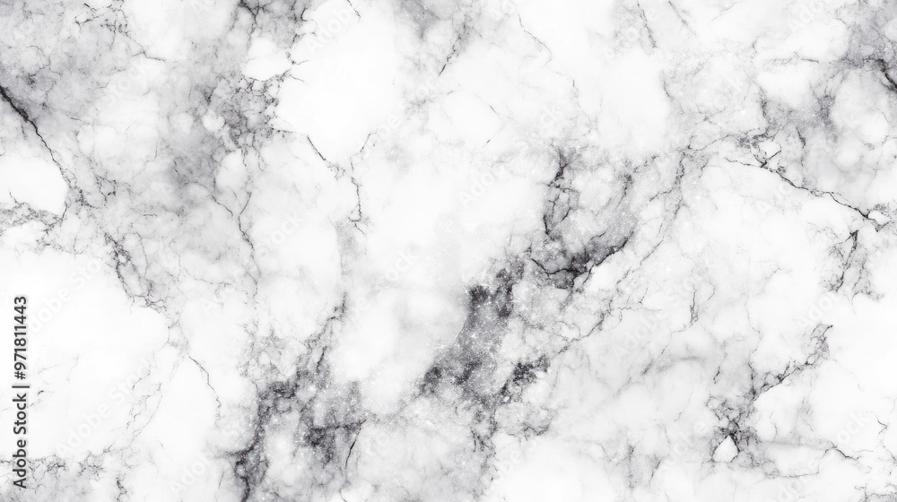 Sticker High resolution white and gray marble texture background showcasing a seamless glitter pattern and luxurious natural stone countertop tiles