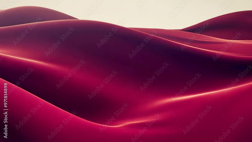 Poster abstract background resembling red fabric waves in a smooth flowing pattern. concept of texture, fab