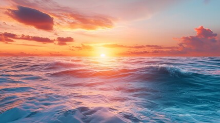 Fototapeta premium Sunrise over sea.