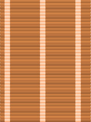 This bamboo mat with stripes is perfect for presenting and serving sushi, adding a touch of asian food culture to your culinary creations