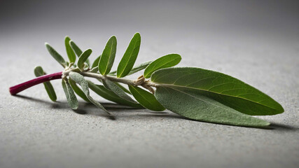 Obraz premium Sage leaf with plain background