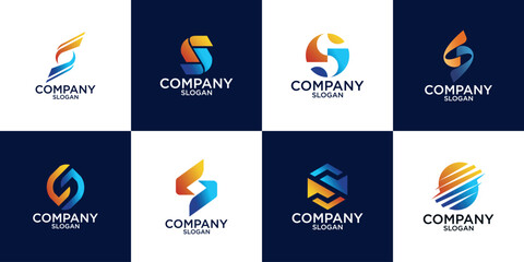 abstract s letter monogram logo vector design collection