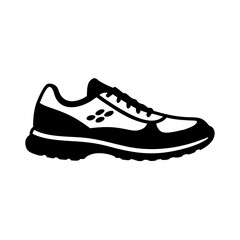 Sport Shoe Silhouette Icon - Transparent Background Clipart