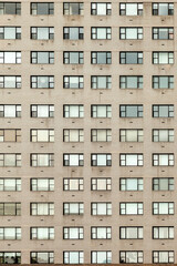 facade of historic brick built Skyscraper in New York