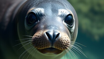 Obraz premium Close-up of a Sea Lion's Face