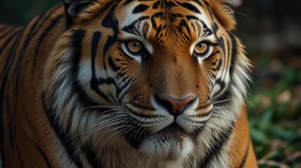 realistic illustration of a tiger in the forest