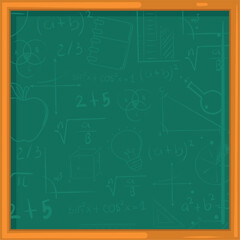 Colored chalkboard School icon Vector