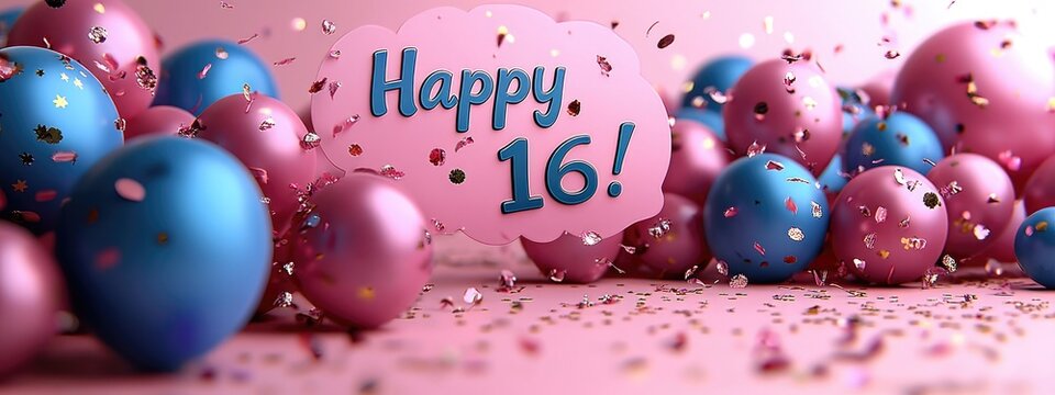 Sweet sixteen: text happy 16 years, the milestone birthday with joy and festivity, the transition from childhood to young adulthood with cherished memories, family, and friends