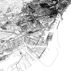 Fototapeta premium 3D illustration of city and urban in Barcelona Spain